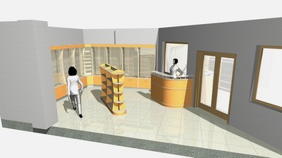 3D-визуализация аптечного интерьера